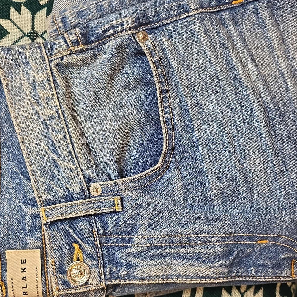 SLVRLAKE Sophie 100 Cotton Denim Blue Straight Jeans 28